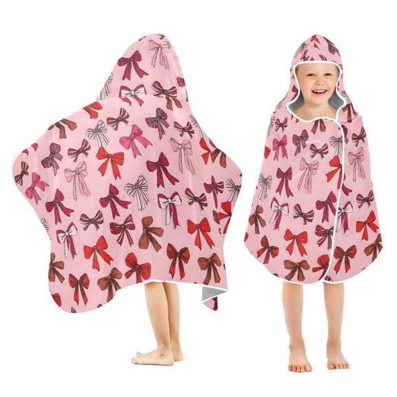 joogoo Bows Artistic Kids Hooded Beach Towel Baby Bath Towel 23.5"x50"