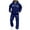 Blue, variant on Men's Tracksuits Sweatsuits for Men Sweat Track Suits 2 Piece Full-zip Long Sleeve Solid Track Jackets and Pants Jogger Outfits