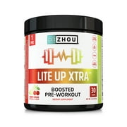 Zhou Nutrition Lite Up XTRA | Caffeinated Pre-Workout | Strength & Endurance - 30 servings, Cherry Limeade