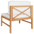 thumbnail image 4 of vidaXL Middle Sofa with Cream Cushions Solid Teak Wood, 4 of 5