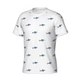thumbnail image 5 of Vsdgher Party Shark Cute Print Men's Dry Fit Mesh Athletic Shirts Moisture Wicking Tennis T-Shirt Tops, 5 of 9