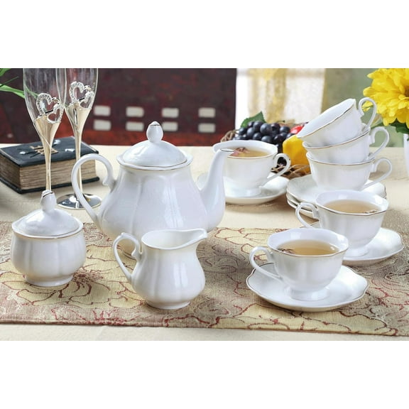 15-pcs Porcelain Tea Sets for Adults