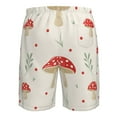thumbnail image 6 of Kll Flat Mushrooms Men'S Casual Summer Beach Shorts Hawaiian Shorts With Pockets-3x-Large, 6 of 9