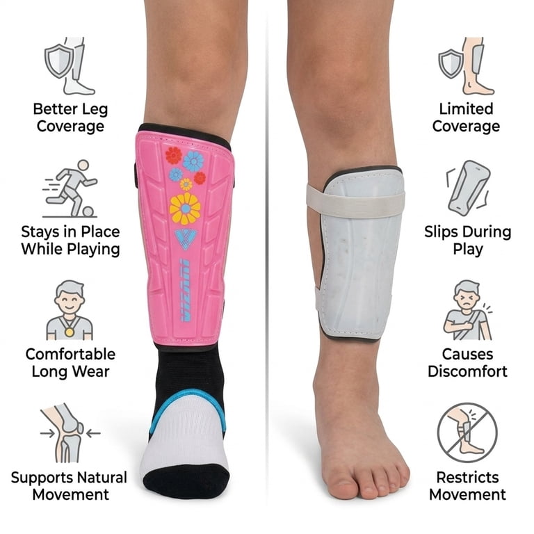 Vizari Blossom Soccer Shin Guards for Kids, Youth, and Adults