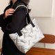 thumbnail image 3 of Bolso Hobo para Mujer Bolso Acolchado Brillante Gran Capacidad Bolso Invierno para Niñas (plateado), 3 of 9
