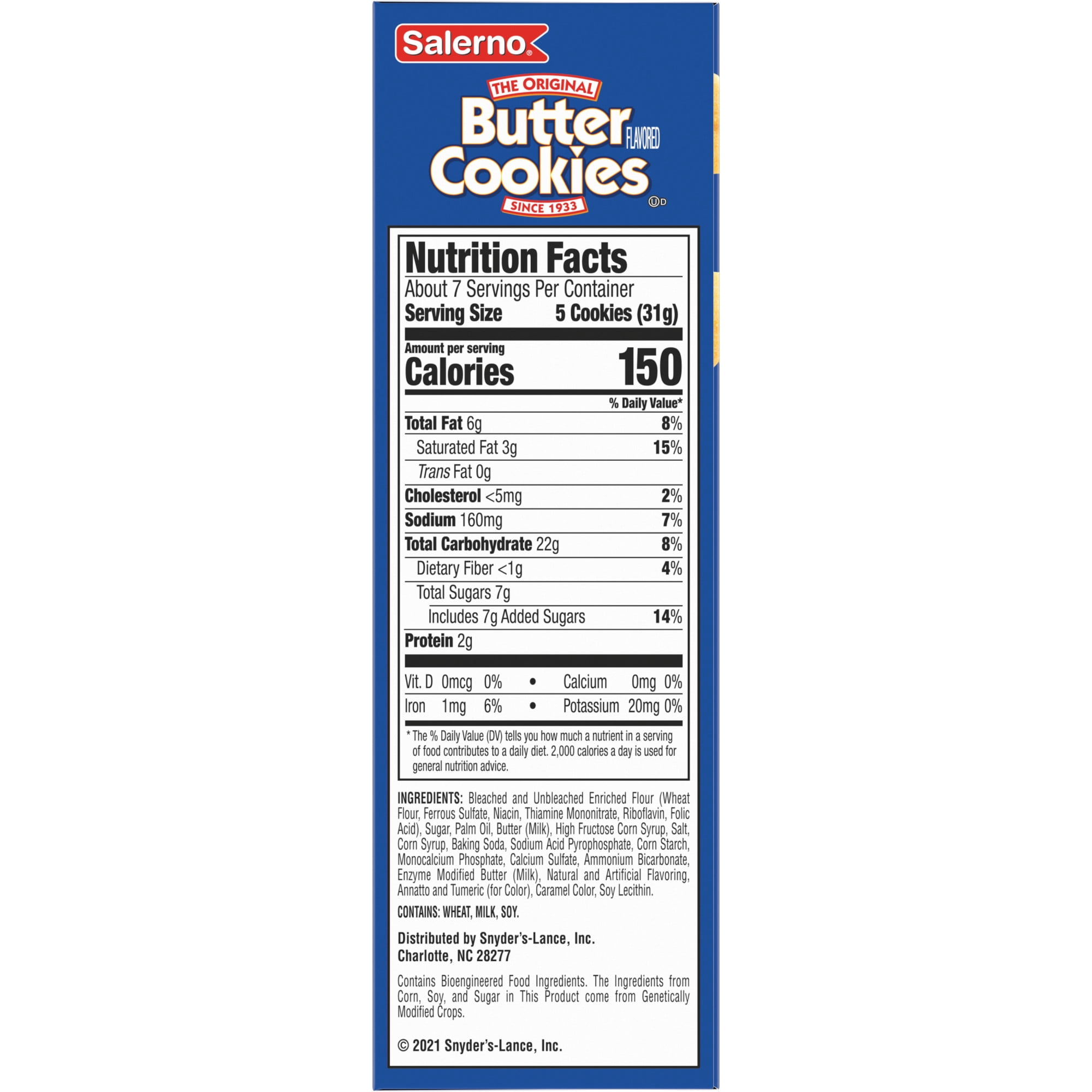 Salerno Original Butter Cookies, 8 oz Box