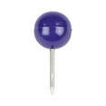 JAM Paper Colorful Push Pins, Round Head Map Thumb Tacks, Purple Pushpins, 100/Pack