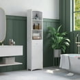 thumbnail image 2 of HOMCOM Bathroom Storage Cabinet, Tall Linen Tower with Shelves and Drawer, 2 of 10