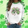 thumbnail image 2 of Chandail de la Saint-Patrick pour Femmes, Haut Décontracté Imprimé à Manches Longues Coupe Ample avec Encolure Ronde pour Usage Quotidien, 2 of 5