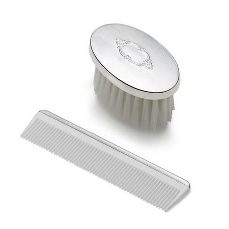 EMPIRE Boys Shield Design Oval Sterling Brush
