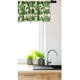 thumbnail image 2 of Ambesonne Tropical Valance Pack of 2, Strelitzia Monstera Palm, 42"X12", White Olive Green, 2 of 3