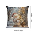 thumbnail image 3 of CaiYueKe Christmas Pillow Cover Holiday Decor Santa Snowman Reindeer Festive Throw Pillowcase Soft Living Room Bedroom Couch Seasonal Home Decorations, 3 of 7