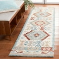 thumbnail image 2 of SAFAVIEH Micro-Loop Kaeden Southwestern Runner Rug, Ivory/Blue, 2'3" x 8', 2 of 8