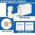 thumbnail image 2 of 8 Pieces Ear Piercing Gun Kit Disposable Nose Piercer Self Ear Pierce Kit with Pierced Earrings Portable Piercing Kit, 2 of 6