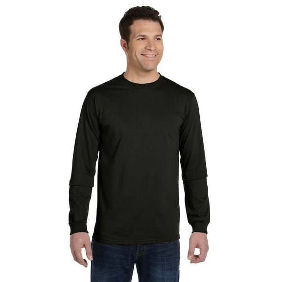 5.5 Oz., 100% Organic Cotton Classic Long-Sleeve T-Shirt , EC1500 , BLACK , Medium