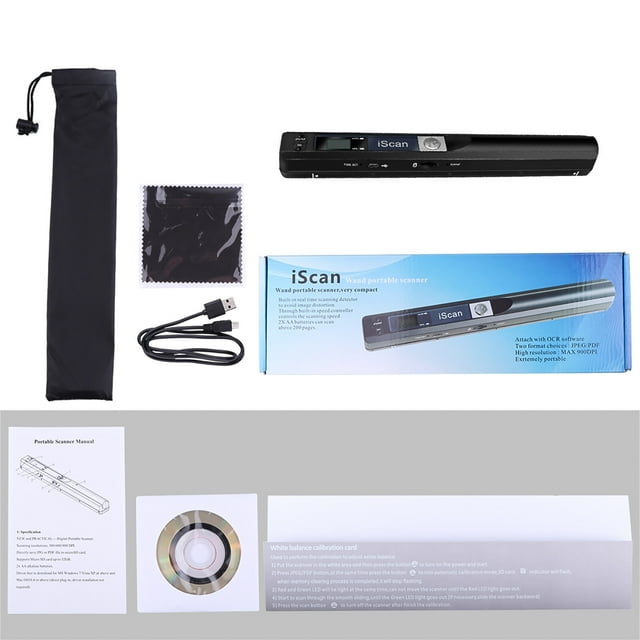 pitrice Handheld Scanner Scanning Device Picture Long-lasting Household Multipurpose Battery-operating Office Supplies
