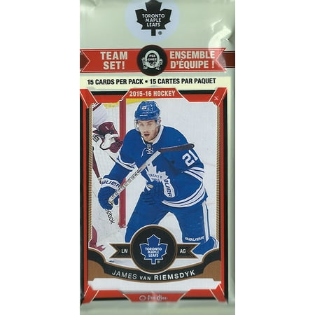 O-pee Chee Hockey Toronto Maple Leafs 2015 2016 O Pee Chee NHL Hockey Brand New Factory Sealed 16 Card Licensed Team Set Made By Upper Deck Including James van Riemsdyk Plus ()