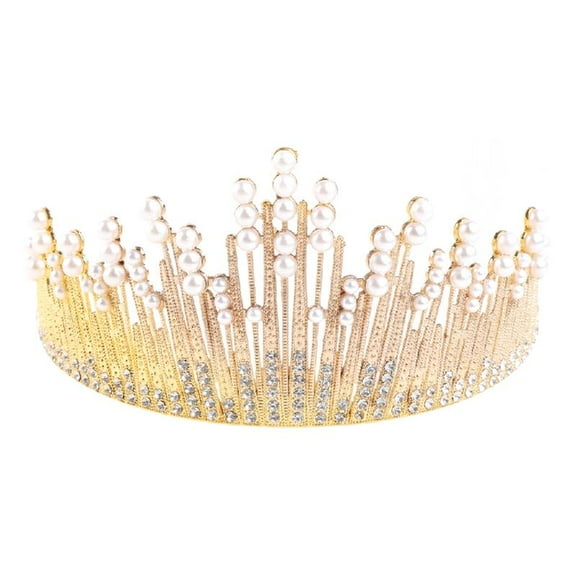 Elegant Tiara Crowns Crystal Silver Bridal Pearl for Rhinestone Wedding Tiara Hair Accessories for Women Wedding Supplies