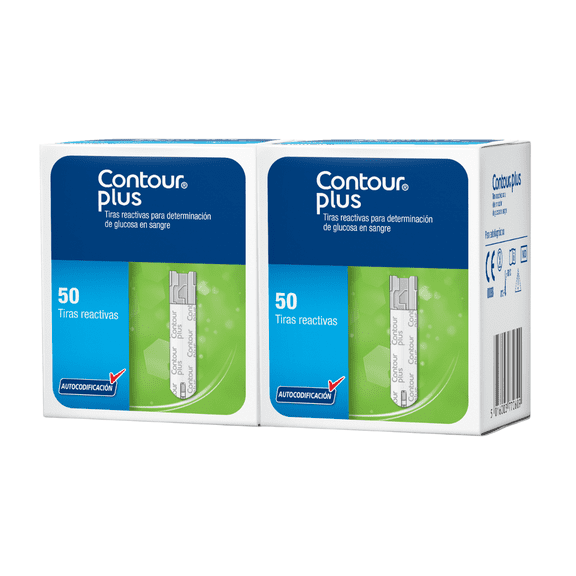 Contour Plus Paquete con 100 Tiras Reactivas