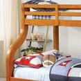 thumbnail image 4 of Bowery Hill Transitional Solid Wood Twin over Full Bunk Bed in Oak, 4 of 7