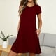 thumbnail image 2 of Vestido Largo de Manga Larga para las Mujeres Color Sólido Camisa de Noche de Ternera, Suelto Vestido de Sueño Casual para el Salón de Casa, 2 of 9