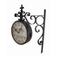 thumbnail image 2 of Double Sided Fine Wines Decorative Fleur De Lis Station Clock, 2 of 3