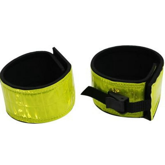 Showman Reflective Yellow Vinyl Neoprene Leg Bands