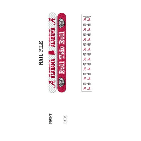 Bundle 2 Items: University of Alabama Nail File and Nail Sticker Decals