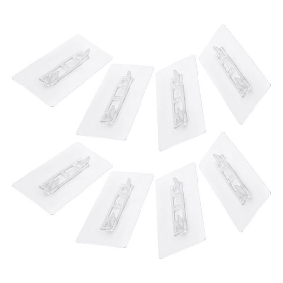 Hemoton 8-Piece Extra Wide Transparent Adhesive Shelf Supports for Secure Child Safety