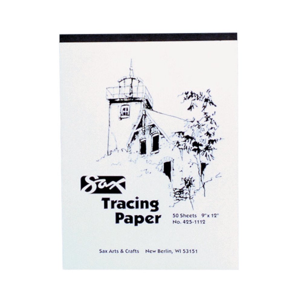 Sax Tracing Paper Pad, 25 lbs, 9 x 12 Inches, White, 50 Sheets