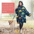 thumbnail image 4 of Wearable Oversized Blanket,Dinosaur Pattern with Text Elements Wearable Blanket Hoodie for Adults,Cozy Hooded Blankets with Super Pockets,Super Warm Fuzzy Pullover for Women & Men, 4 of 6