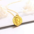 thumbnail image 6 of [Clearance] Coin Necklace for Women Men Irregular Vintage Queen Elizabeth II Pendant 14K Gold Plated Stainless Steel Lucky Prayer Jewelry Gift for Mom Girlfriend Wife Mothers Day on Clearance, 6 of 7