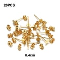thumbnail image 4 of Earring Stud Base Multi Stainless Steel Accessories Personality DIY Crafting Ear Ear Pins Setting Decorations Wear DIY Jewelry Making Tool Gold 4mm, 4 of 6