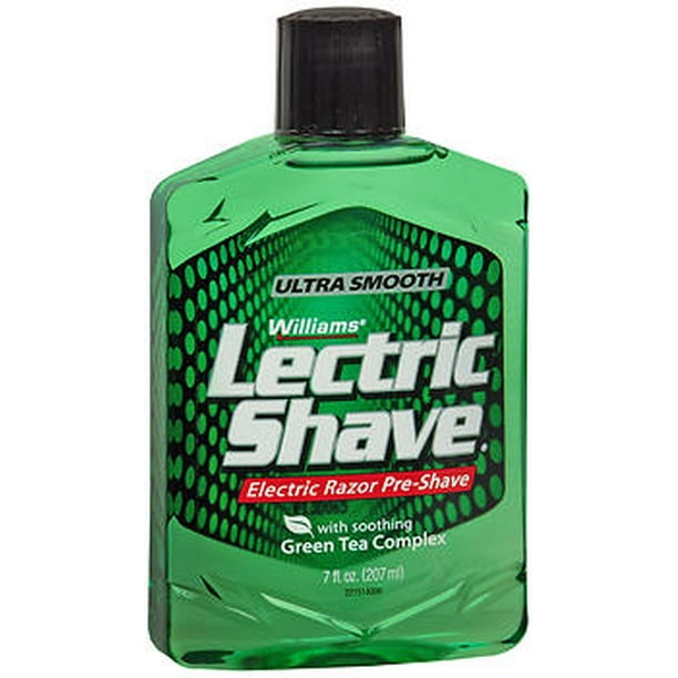 Williams Lectric Shave, Electric Razor PreShave, With Soothing Green