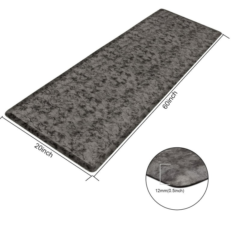Hebe Oversized Anti Fatigue Comfort Mats Waterproof Heavy Duty 20x60 Inches Brown New