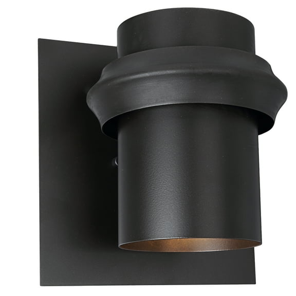 Aspen Creative 62702, One-Light Metal Bathroom Vanity Wall Light Fixture, 8-1/2" Wide, Transitional Design in Oil Rubbed Bronze