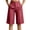 Red women striped wide leg shorts a1, variant on Cagogo Women Striped Wide Leg High Waisted Shorts with Pockets Elegant Office Bermuda Shorts Loose Summer Casual Beach Work Trousers, Navy M