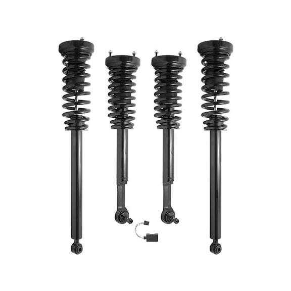 Front and Rear Air Spring to Coil Spring Conversion Kit - Compatible with 2007 - 2013 Mercedes-Benz S550 AWD 2008 2009 2010 2011 2012