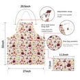 thumbnail image 7 of Autumn Fall Leaves Pattern Apron-Garden Aprons for Women with Pockets-Cotton Linen Waterproof Kitchen Cooking Gardening Aprons Adjustable for Kitchen,Cooking,BBQ and Salon 33"x27", 7 of 7