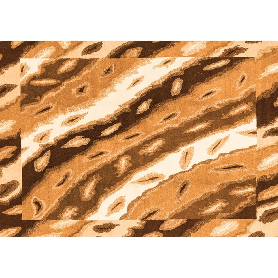 Ahgly Company Indoor Rectangle Animal Orange Modern Area Rugs, 2' x 3'
