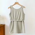 thumbnail image 6 of Wyobmus Womens Tank Tops Cotton Sleeveless Stretch Pajama Shirt Soft Ribbed Scoop Neck Sleepwear Casual Going Out Basic Tees Blouse Gray, 6 of 6