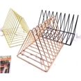 thumbnail image 3 of TRIANU Vinyl Record Stand Holder, Metal Desktop Album Storage Rack, Triangle Vinyl Record Shelf Display Vinyl Coated Wire Rack Functional & Stylish Display Rack for Office Home, Gold, 3 of 7