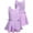 Purple, variant on WIBACKER 3-10Y Kid Girls Sparkly Dance Leotard with Skirt Hi-Low Shiny Ballet Dance Dresses Gymnastics Suit