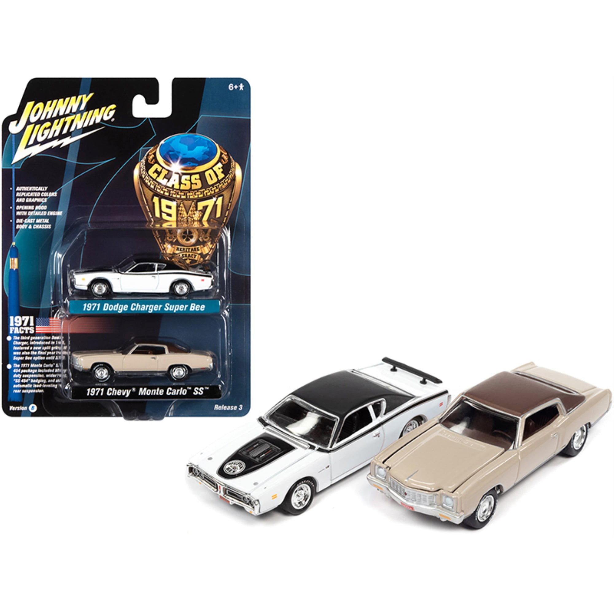 JOHNNY LIGHTNING 2020 CLASSIC GOLD RELEASE 1 CHARGER.. 1973 CADILLAC SET OF 6 