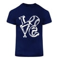 thumbnail image 2 of GZWYHT Mens T-Shirts,Mens Graphic T-Shirts Men's Summer Baseball Letter Printed Round Neck Short Sleeved T Shirt Tshirts Shirts,Men Clothing Dark blue S, 2 of 4