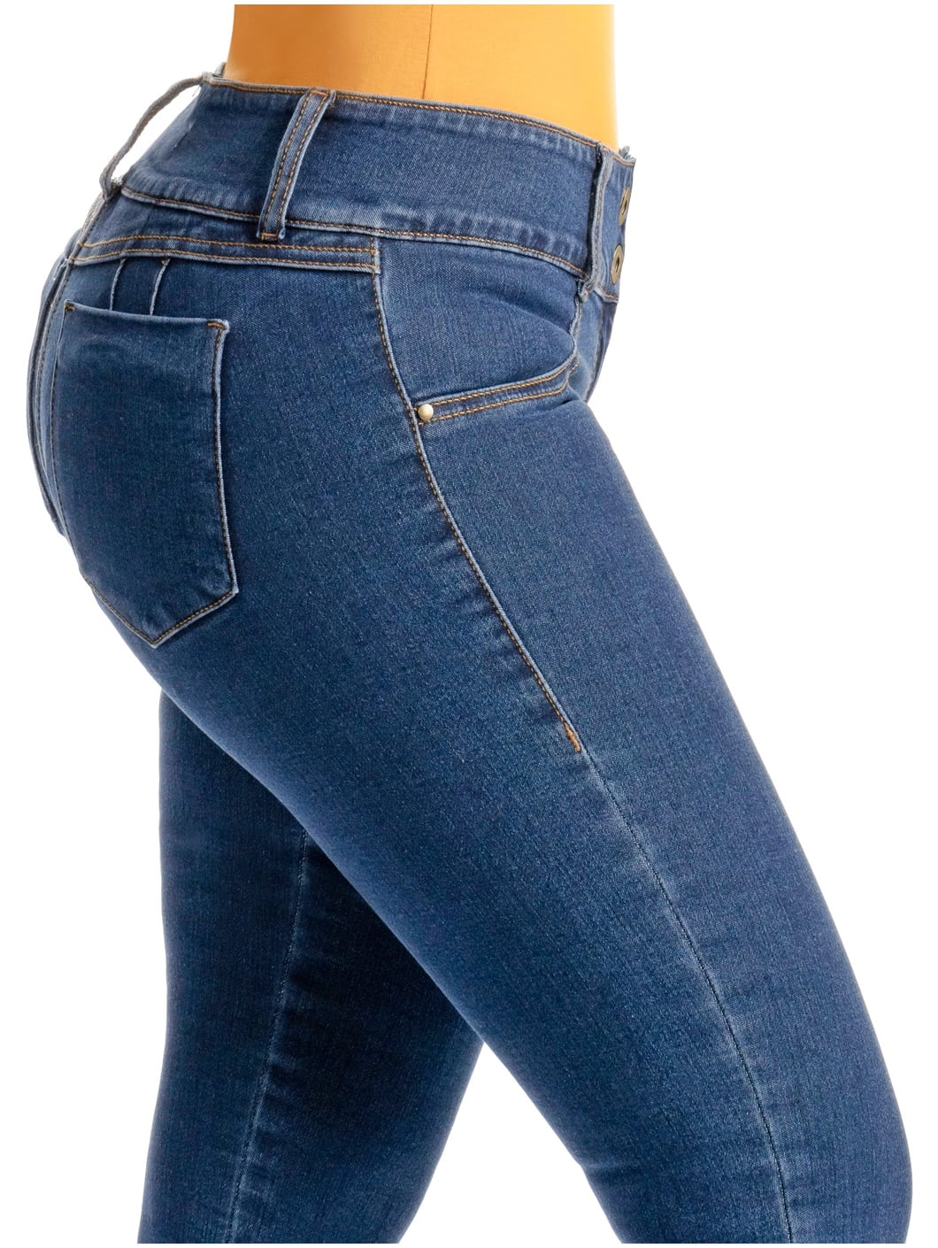 Lowla JE217988 Women High Waisted Butt Lifting Skinny Jeans Colombianos  Levanta Cola with Removable Butt Pads Blue 10 