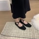 thumbnail image 5 of Bailarinas clásicas para mujer, zapatos planos de marca de moda para mujer, mocasines de ballet con punta cuadrada, poco profundos, sin cordones, con estampado de leopardo, 5 of 5