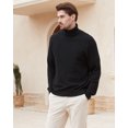 thumbnail image 3 of Kallspin Men's Turtleneck Sweaters Wool Blend High Neck Pullover Sweaters(Black,3X-Large,Tall), 3 of 7