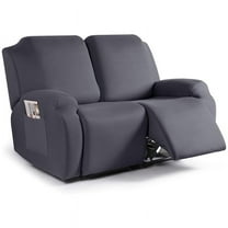 XmhyTop Couch Cover Jacquard Stretch Sofa Covers Easy - Fit Washable Reclining Chair Cover for Living Room Sofa - Ideal Furniture Protector 2 seat (Dark Grey)