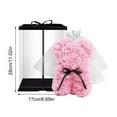 thumbnail image 6 of Rose Bear Gift 11-inch Artificial Flower Rose Bear with LED Light Valentine's Day Preserved Flowers Bear Gift for Lover Partner Friend, 6 of 8